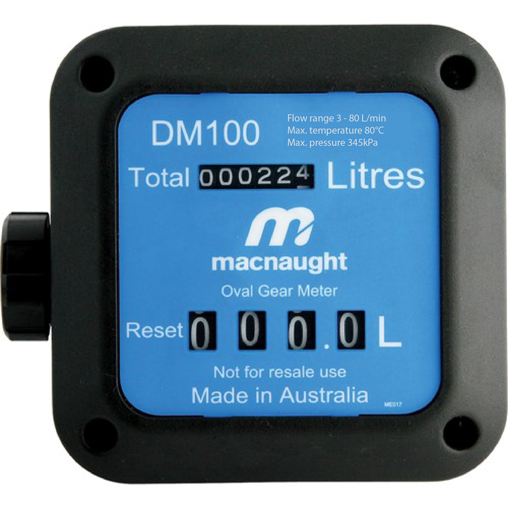 Macnaught IM50 oil/fuel digital resettable meter 1/2" 